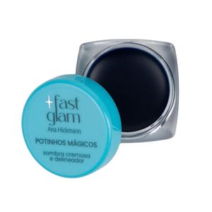 Potinhos Mágicos Sombra Cremosa e Delineador Fast Glam Cor Azul Escuro
