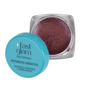 Potinhos Mágicos Sombra Cremosa e Delineador Fast Glam Cor Vermelho Glitter