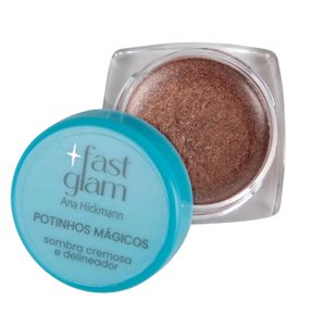 Potinhos Mágicos Sombra Cremosa e Delineador Fast Glam Cor Cobre