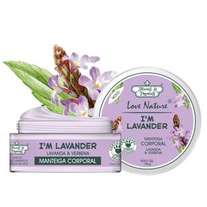 Manteiga Hidratante Corporal Love Nature® Lavanda & Verbena Flores & Vegetais 180g