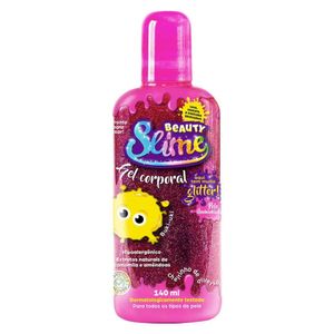 Gel Corporal Infantil Beauty Slime Iluminador Glitter Rosa 140ml