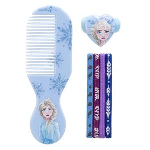 Kit Infantil Condor Frozen 1 Pente + 4 Elásticos Coloridos + 1 Elástico com Personagem