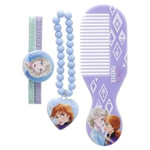 Kit Infantil Condor Frozen Pente + Elástico com Personagem + Elástico Colorido + Pulseira Frozen Condor