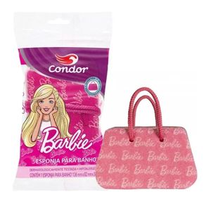 Esponja Banho Infantil Condor Barbie Formato Bolsa