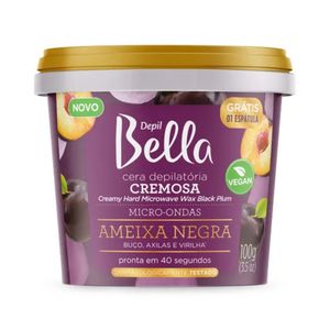 Cera Quente Depilatória Cremosa para Micro-Ondas Ameixa Negra Depil Bella 100g