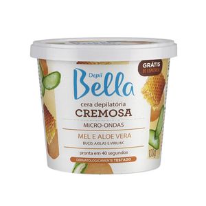 Cera Quente Depilatória Cremosa para Micro-Ondas Mel e Aloe Vera 100g