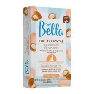Folhas Prontas para Depilação Corporal Depil Bella Óleo de Argan