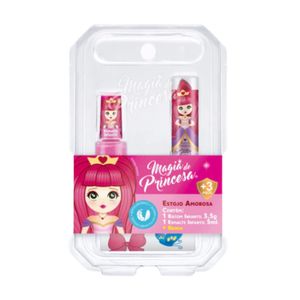 Estojo Duo Batom e Esmalte Infantil Princesa Amorosa