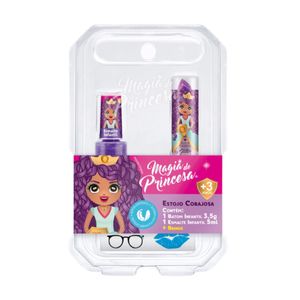 Estojo Duo Batom e Esmalte Infantil Princesa Corajosa