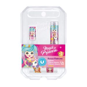 Estojo Duo Batom e Esmalte Infantil Princesa Fabulosa