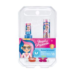 Estojo Duo Batom e Esmalte Infantil Princesa Inteligente