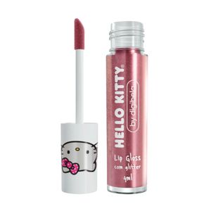Lip Gloss Infantil com Glitter Hello Kitty Cor Tutti Frutti