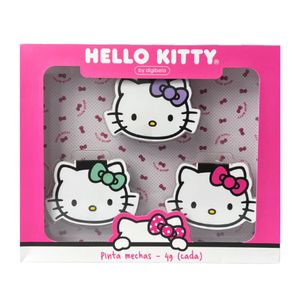 Kit Pinta Mechas Infantil Hello Kitty Lilás, Azul, Rosa