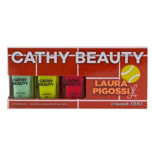Trio de Esmaltes Cathy Beauty Triumph Laura Pigossi