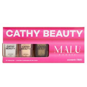 Trio de Esmaltes Cathy Beauty Excentric Malu Borges
