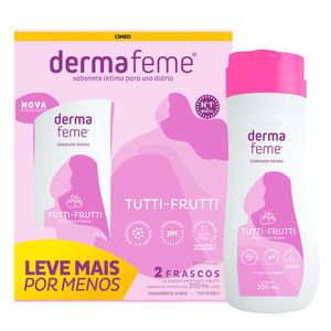 Kit Sabonete Íntimo Dermafeme Tutti-Frutti 2 Unidades de 200ml
