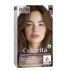 Coloração Itely Hair Fashion Profissional Permanente em Creme Coloritá 6.7 Louro Escuro Marrom