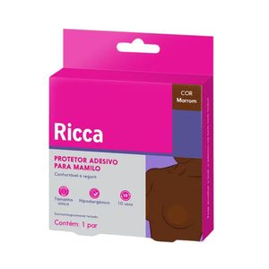 Adesivo Para Proteção De Mamilos Reutilizável Marrom Ricca