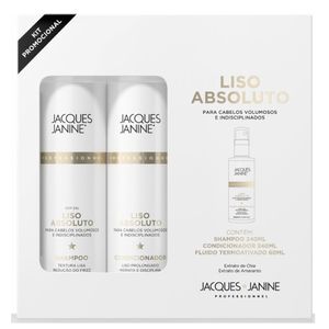 Kit Liso Absoluto Jacques Janine Shampoo + Condicionador + Fluido Termoativado
