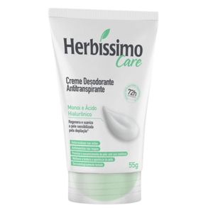 Desodorante Antitranspirante Creme Herbíssimo Care Monoi e Ácido Hialurónico 72h 55g