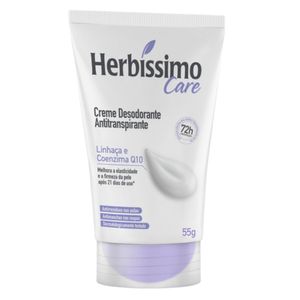 Desodorante Antitranspirante Creme Herbíssimo Care Linhaça e Coenzima Q10 72h 55g