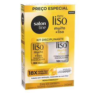 Kit Salon Line Shampoo 300ml + Condicionador 200ml Meu Liso Muito + Liso