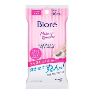 Lenço de Algodão Umedecido Demaquilante Facial Bioré Cotton 10 Unidades
