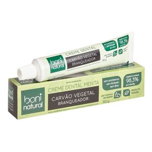 Creme Dental Boni Natural Menta e Carvão 90g